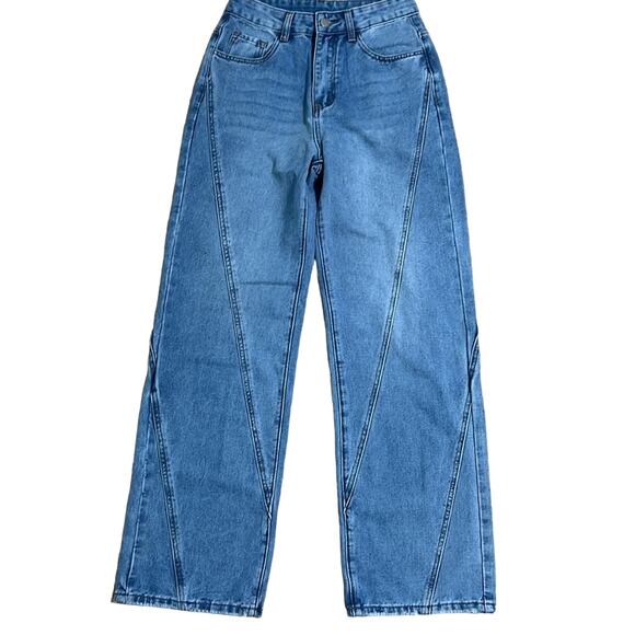 Commense Women's Straight Leg Jeans - Light Blue - Picture 3 of 12